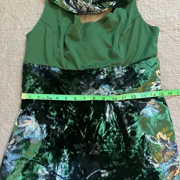 Eva Franco Green Velvet Parlor Rose Velvet
Sleeveless High Low Brie Dress 6 - Picture 9 of 10